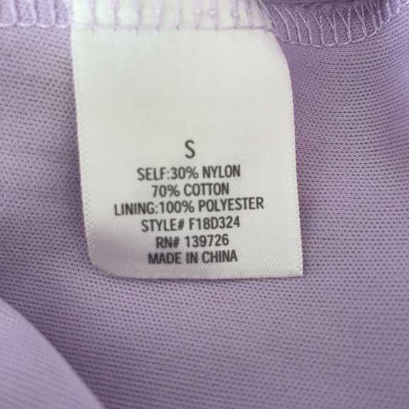 Francesca’s Blue Rain Lilac Lace Shift Dress - Picture 6 of 7